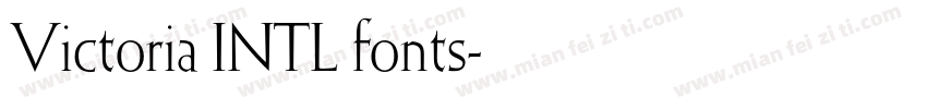 Victoria INTL fonts字体转换